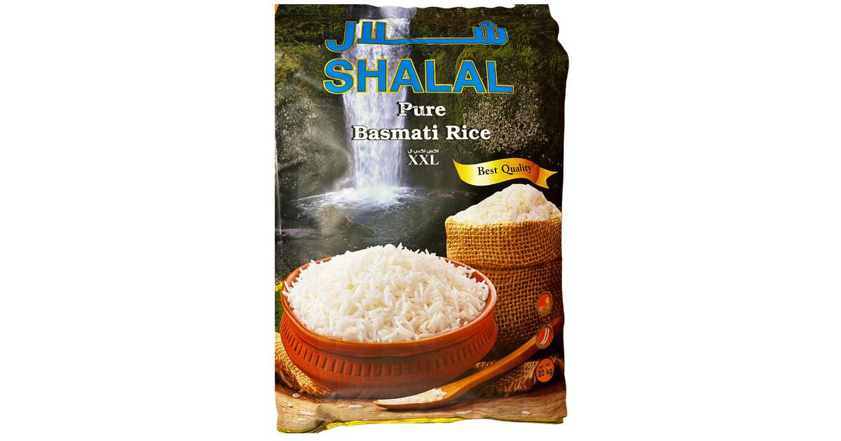 Shalal Pure Basmati Rice XXL 20 KG | Rice | Food Product | Marmaris ...